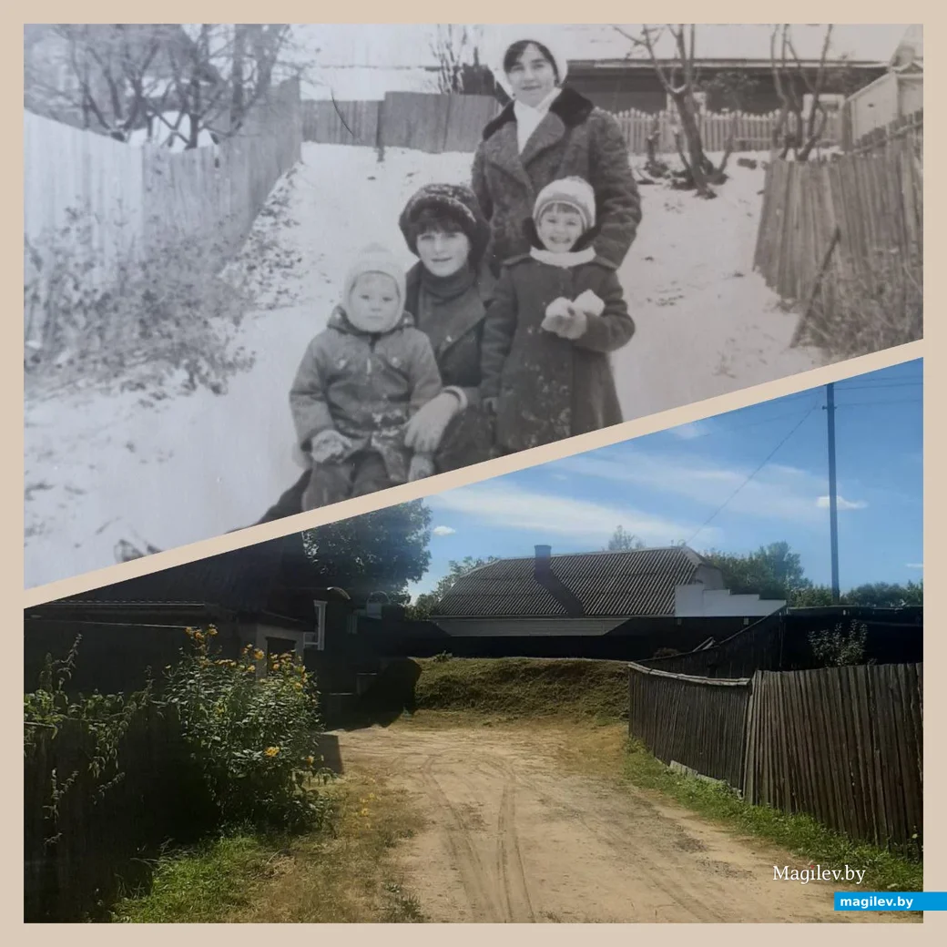 Бобруйск, улица Береговая: зима 1981 года и сентябрь 2022.