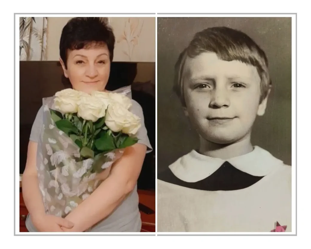 На фото слева: Наталья Диточенко в родительском доме, 2022 год. На фото справа: второклассницу