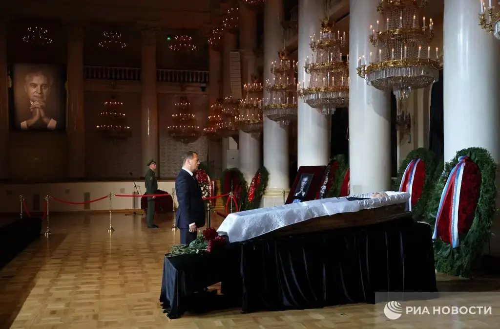 3 сентября 2022 года. В Москве простились с Михаилом Горбачевым. Дмитрий Медведев.