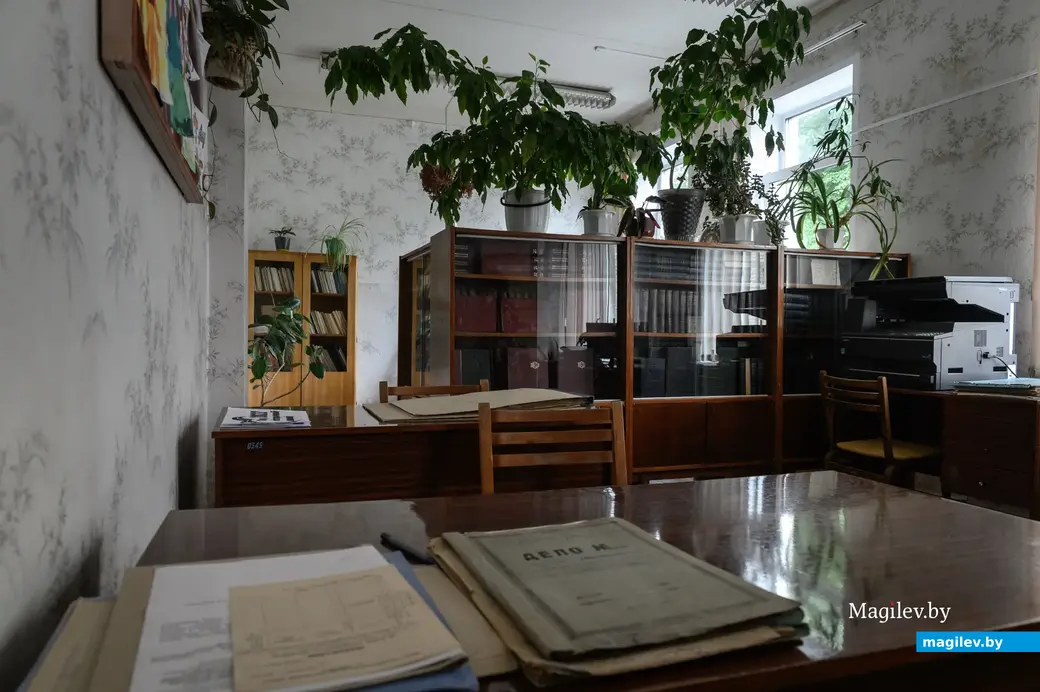 Зональный государственный архив в городе Бобруйске. В читальном зале.