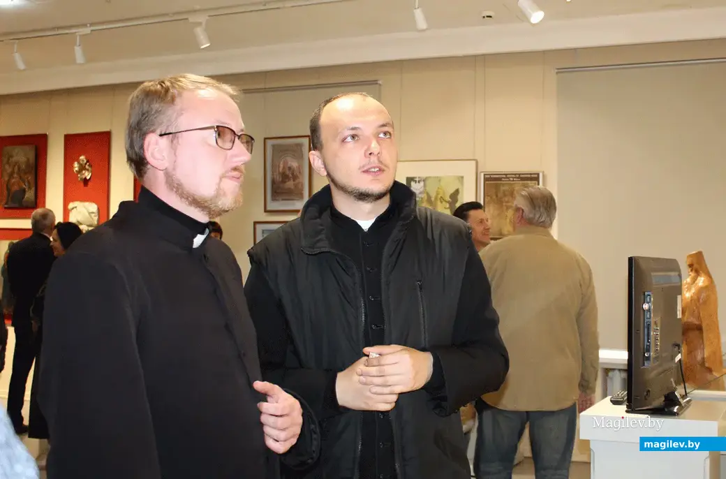 На открытии выставки «Два лика. Одна вера. Одна земля». Могилев, 15 сентября 2022 года.