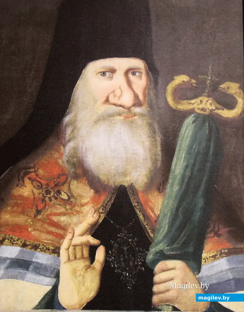 На открытии выставки «Два лика. Одна вера. Одна земля». Могилев, 15 сентября 2022 года. Портрет Георгия Конисского.