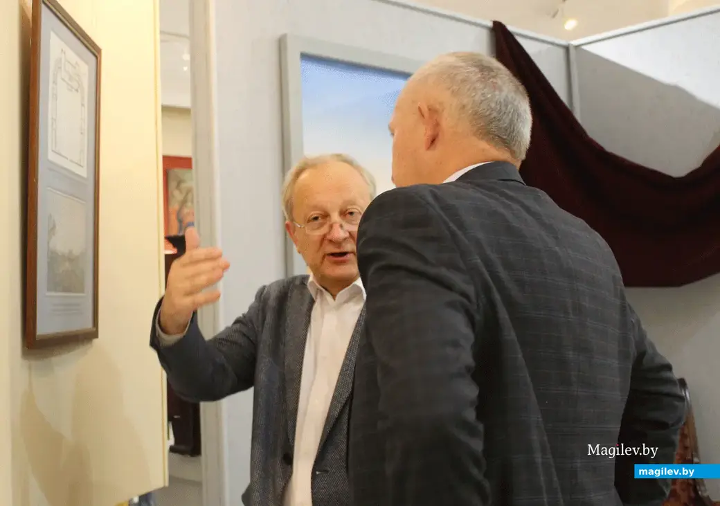 На открытии выставки «Два лика. Одна вера. Одна земля». Могилев, 15 сентября 2022 года.