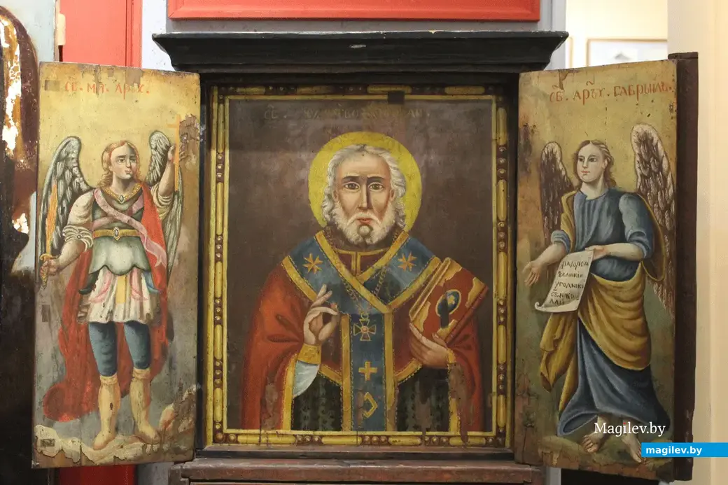 На открытии выставки «Два лика. Одна вера. Одна земля». Могилев, 15 сентября 2022 года.