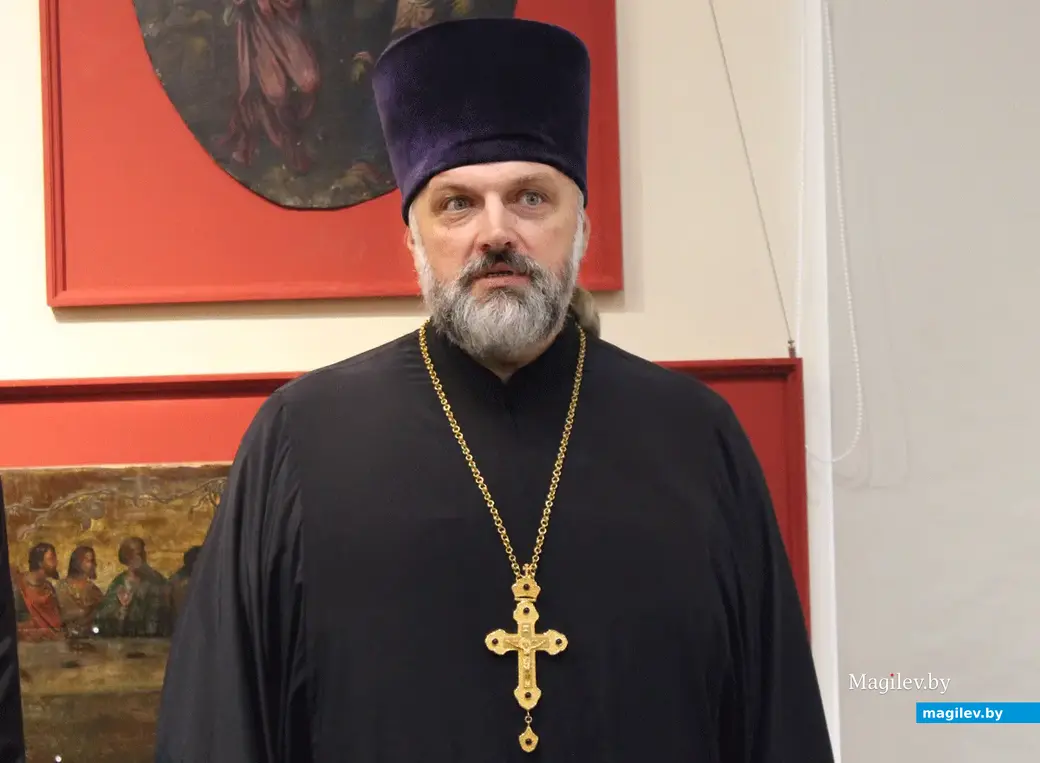 На открытии выставки «Два лика. Одна вера. Одна земля». Могилев, 15 сентября 2022 года.