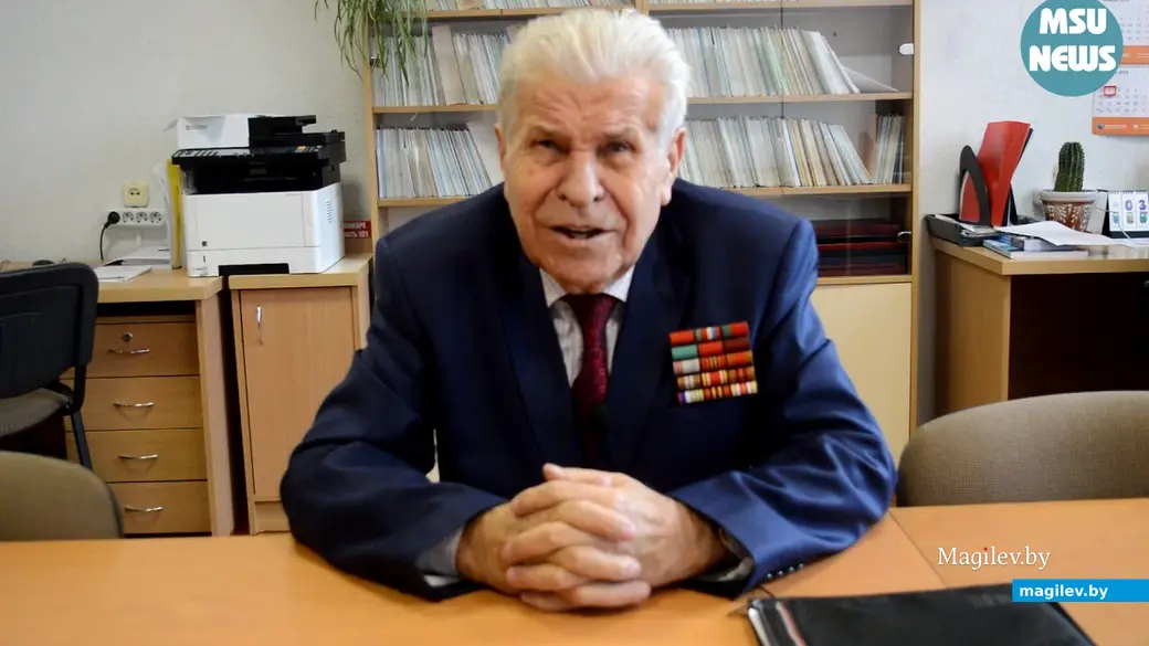 Геннадий Игнатьевич Волчок во время интервью молодежной редакции. Октябрь 2020 года