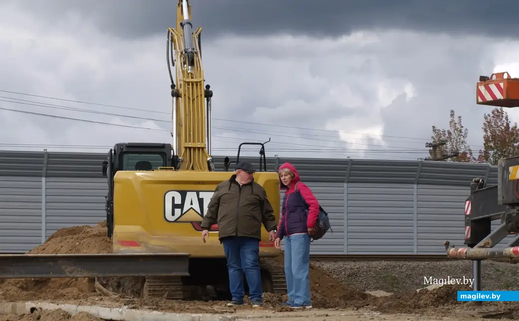 С главным инженером СМП-761 Дмитрием Усовичем на стройплощадке будущего подземного перехода. Могилев, 21.09.2022 г