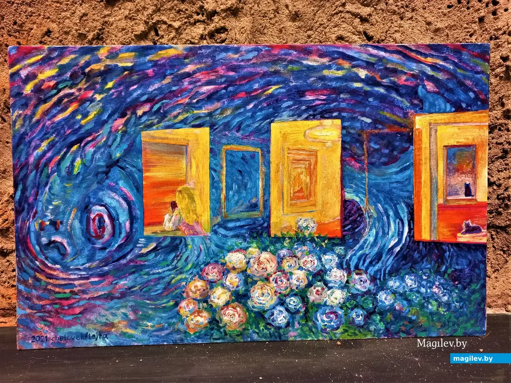 Могилев, галерея Андрея Воробьева на Дубровенке, выставка Натальи Руссиян, 07.10.2022 г.