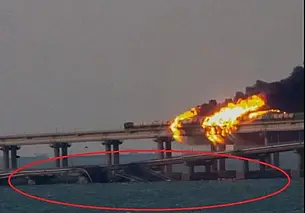 На Крымском мосту произошел подрыв грузового автомобиля