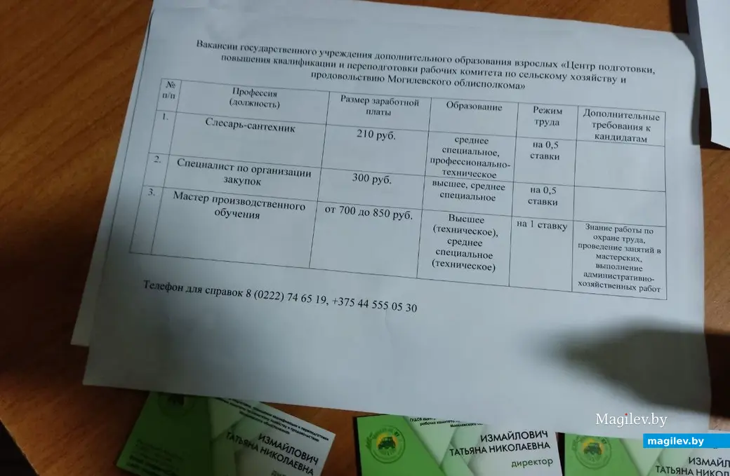 Ярмарка вакансий для пенсионеров. Могилев, 11.10.2022 г