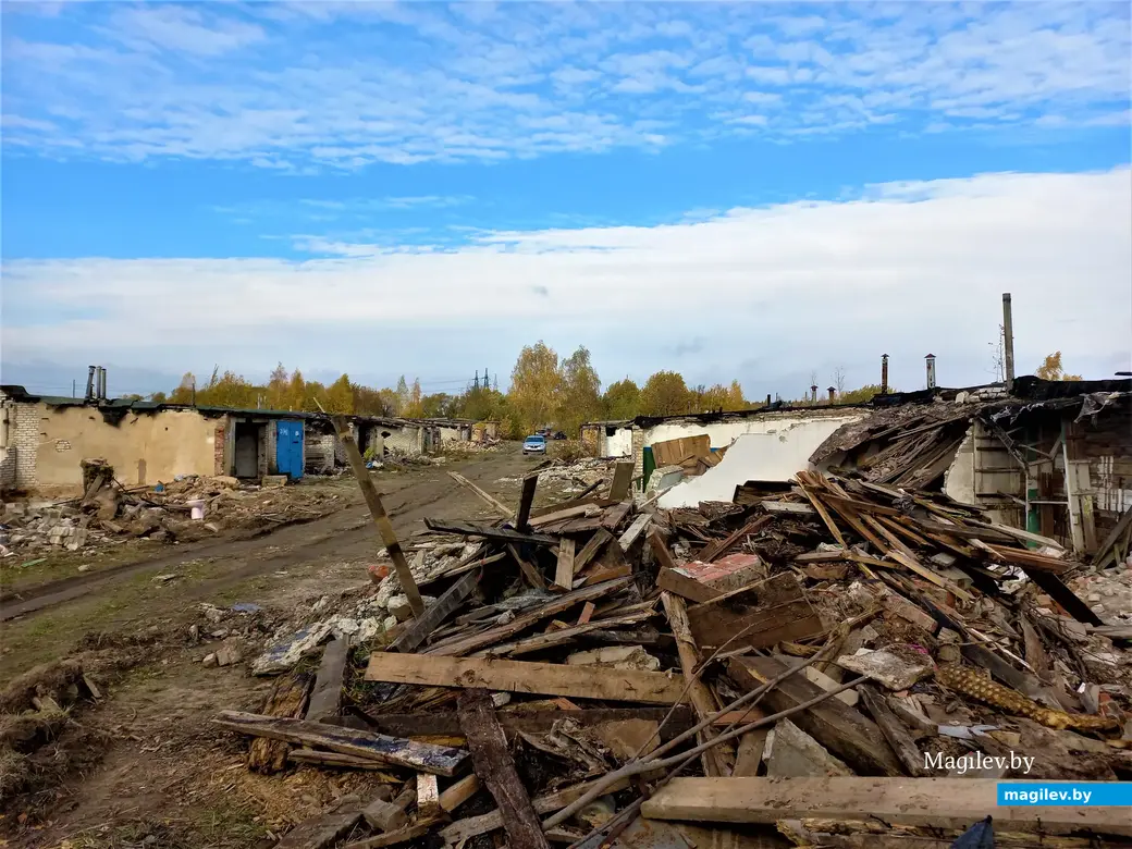 Гаражный комплекс в районе областной больницы. Могилев, 18.10.2022 г.