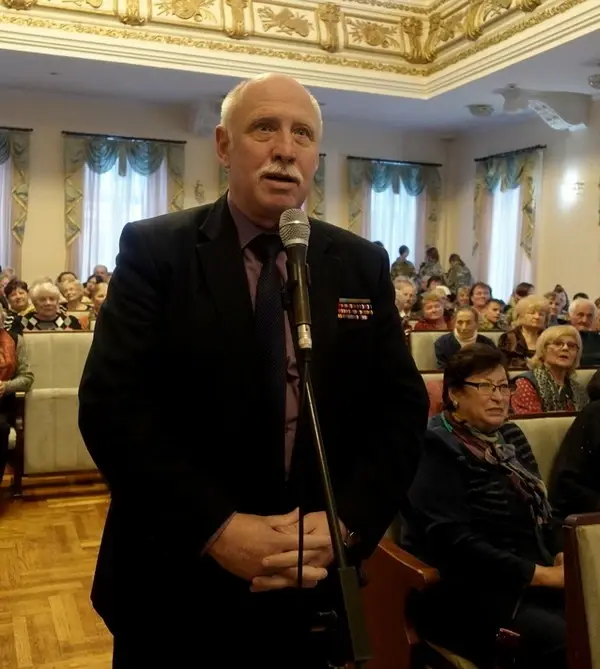 Председатель Могилевского областного Совета ветеранов ОВД и ВВ полковник милиции в отставке Евгений Евгеньевич Коваленок. Могилев, 4.11.2022 г. Фото: vestnikmogileva.by