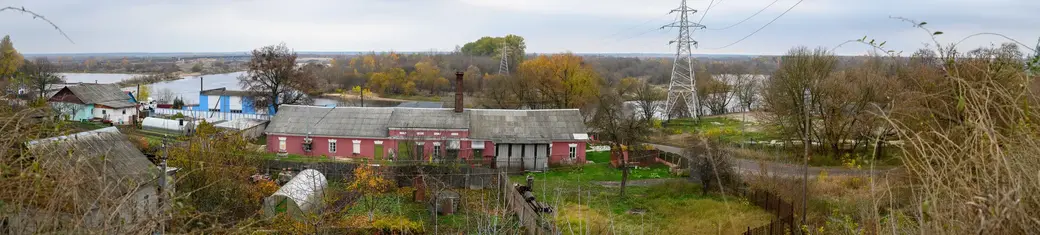 28.10.2022. Бобруйск. Вид с крепостного вала на Березину и березинский затон