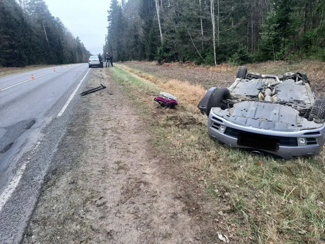 14.10.2022г В Быховском районе в ДТП пострадали двое шестимесячных детей. Фото: УВД Могилевского облисполкома
