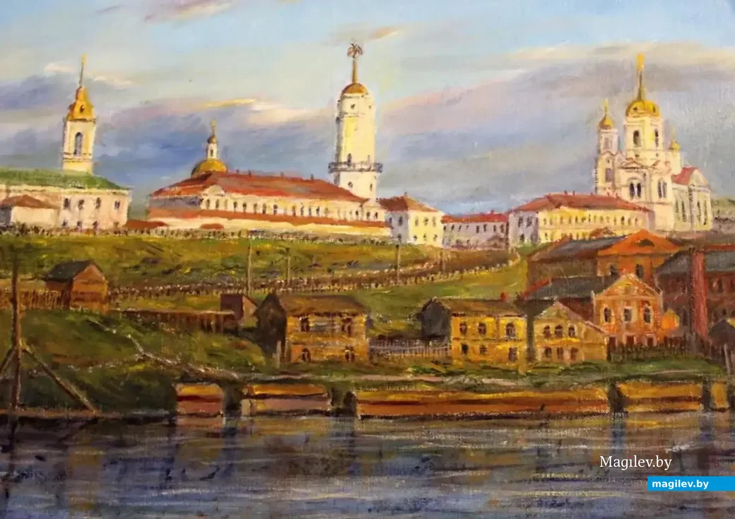 Могилев 18 века. Работа могилевского художника Сергея Киселева. Сентябрь 2022 года.