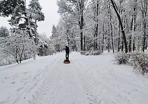 Снежный Печерск. Фотозарисовка из лесопарка