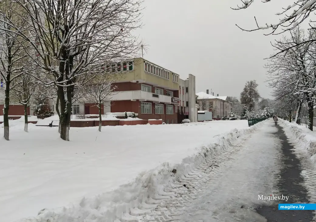 Пушкинский проспект. Могилев. 28 ноября 2022 года. Тротуар вполне пригоден для прогулок.