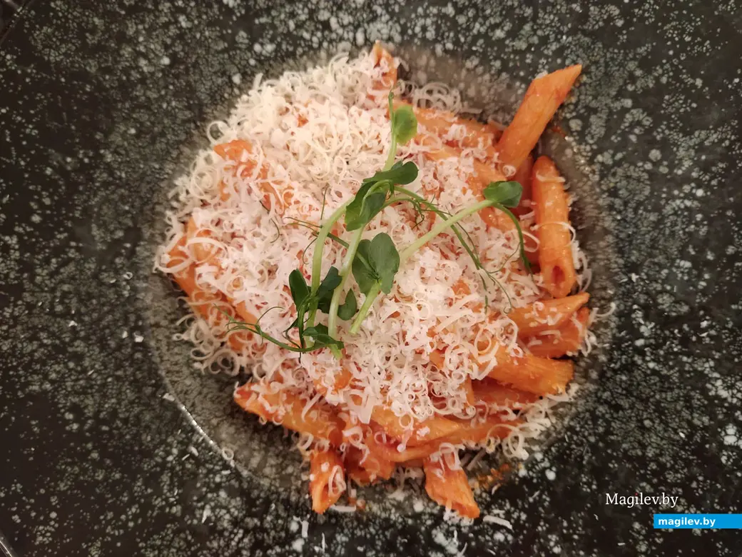 «Гастрофест» в Могилеве. Ноябрь 2022 года. Ресторанно-гостиничный комплекс Level 11. Паста с соусом.