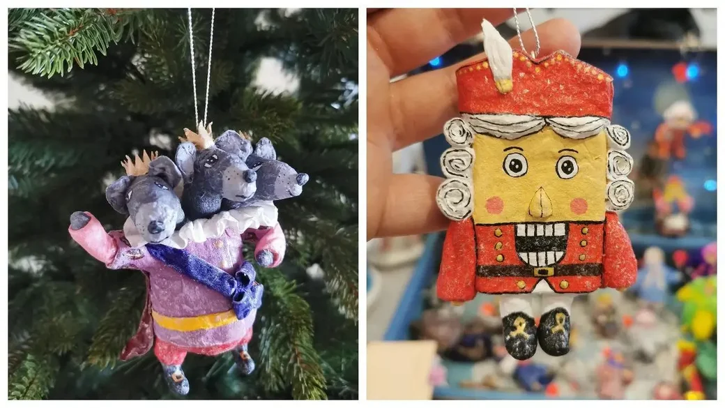 Елочные игрушки, которые создает бобруйчанка Кристина Бизун.