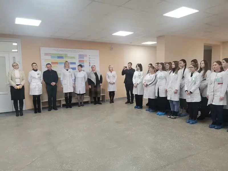 Во время открытия выставки. Могилевский медицинский колледж. Фото: med1.by