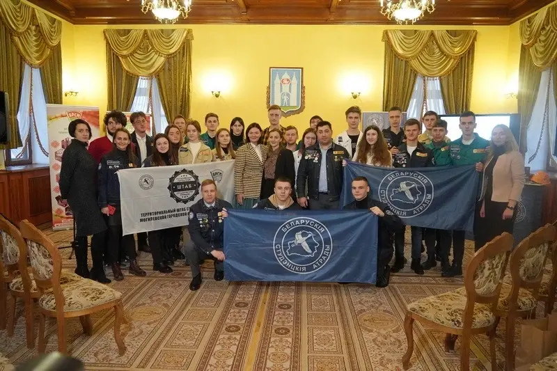 Торжественная церемония закрытия третьего трудового семестра. Могилев, 8.12.2022 г. Фото: vestnikmogileva.by