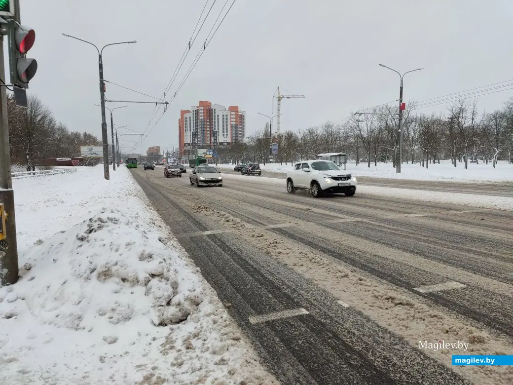 Снежное очарование Могилева. Пушкинский проспект. 11.12.2022 г