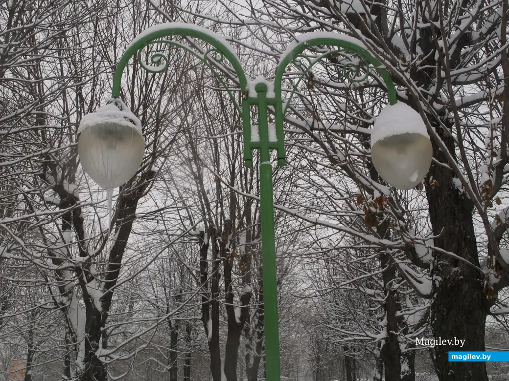 Снежное очарование Могилева. Пушкинский проспект. 11.12.2022 г