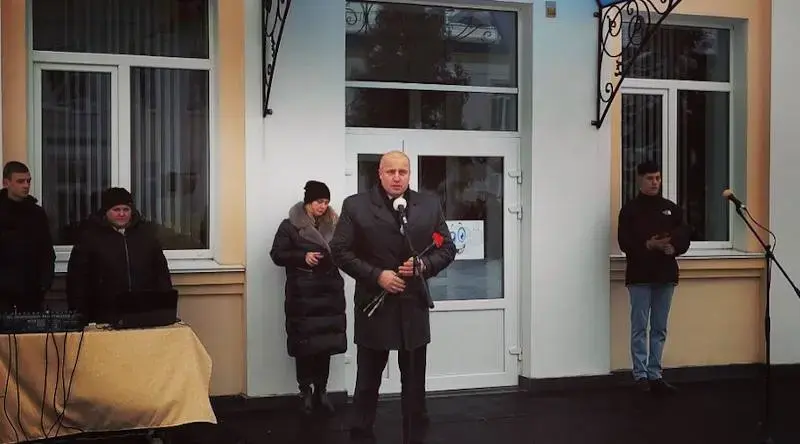 Митинг памяти Георгия Малиновского в агролесотехническом колледже. Фото: сайт pniva.by