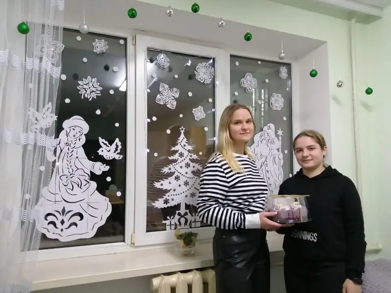 В Могилевском медицинском колледже прошел смотр-конкурс «Зимнее окошко». Фото с сайта med1.by