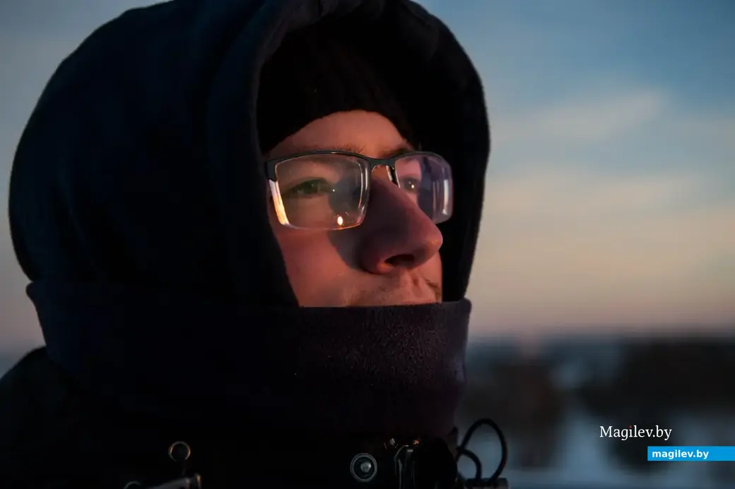 Декабрь 2022 г. Могилев. Закат на площади Славы