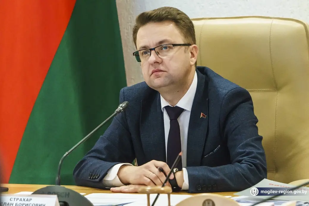 Заместитель председателя Могоблисполкома Руслан Страхар во время семинара-совещания. Могилев, 22.12.2022 г. Фото: mogilev-region.gov.by