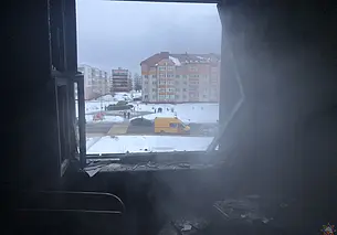 В Климовичах загорелось общежитие