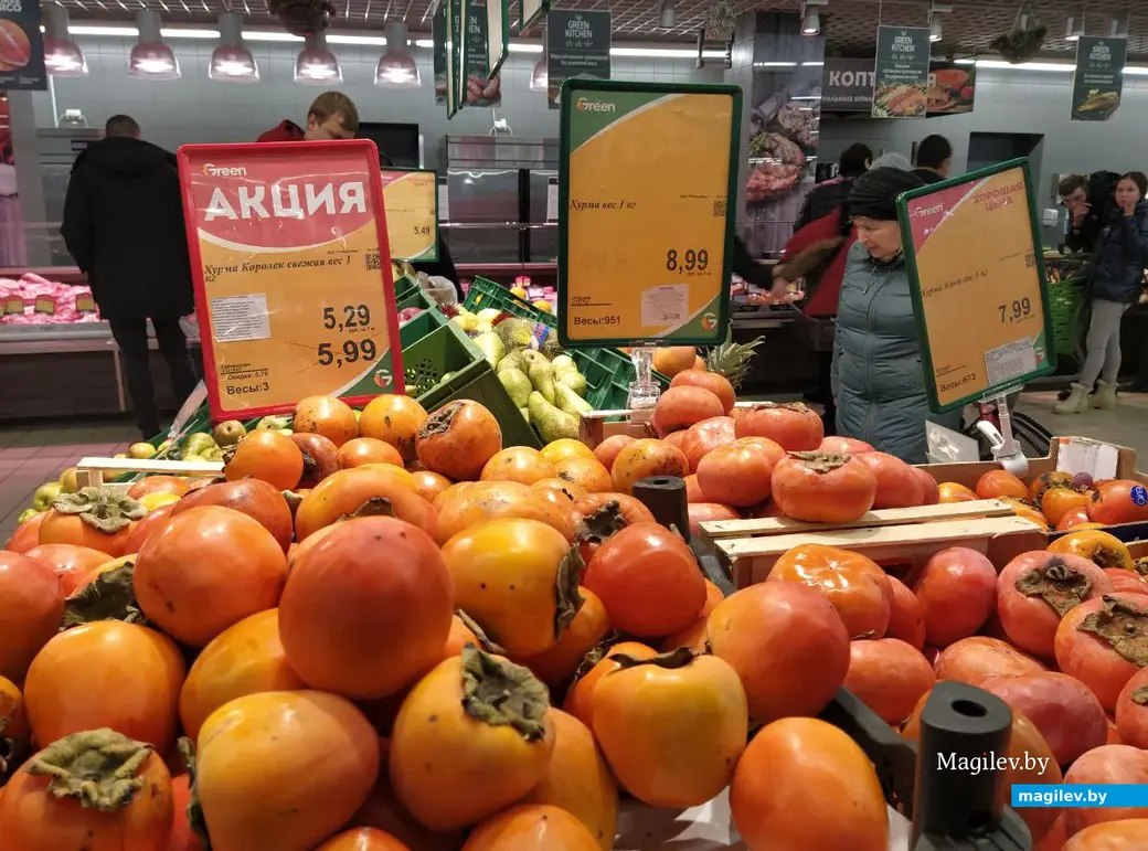 Сколько стоит накрыть стол на Новый год? Изучили цены 29 декабря. Магазин «Грин». Могилев, 2022 год.