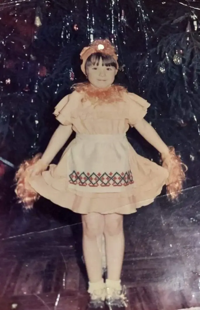 Маленькая Таня на утреннике, 1994 год.