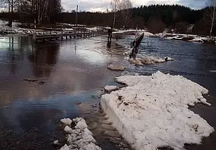 В Могилевской области подтопило два моста и три дороги. Фотофакт