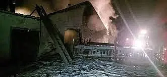 В Осиповичском районе сгорел телятник