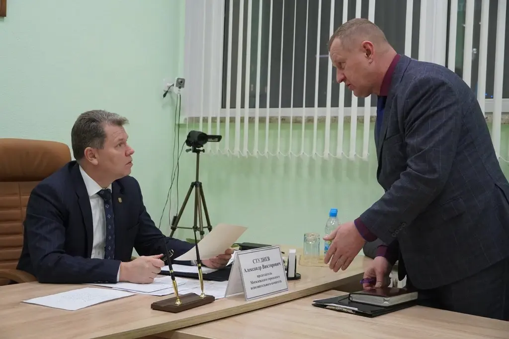 Ежемесячный личный прием граждан провел председатель Могилевского горисполкома Александр Студнев. Могилев, 11.01.2023 г. Фото: vestnikmogileva.by