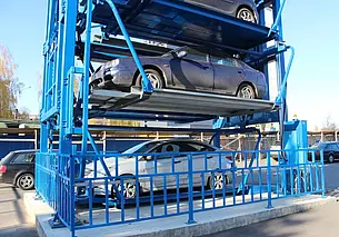 «Могилевлифтмаш» решил проблему с парковочными местами: роторная парковка