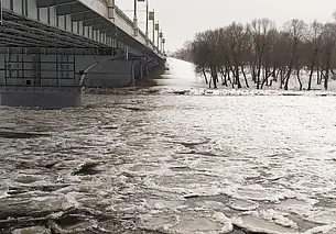 В Могилеве на Днепре ледостав с полыньями. Фоторепортаж