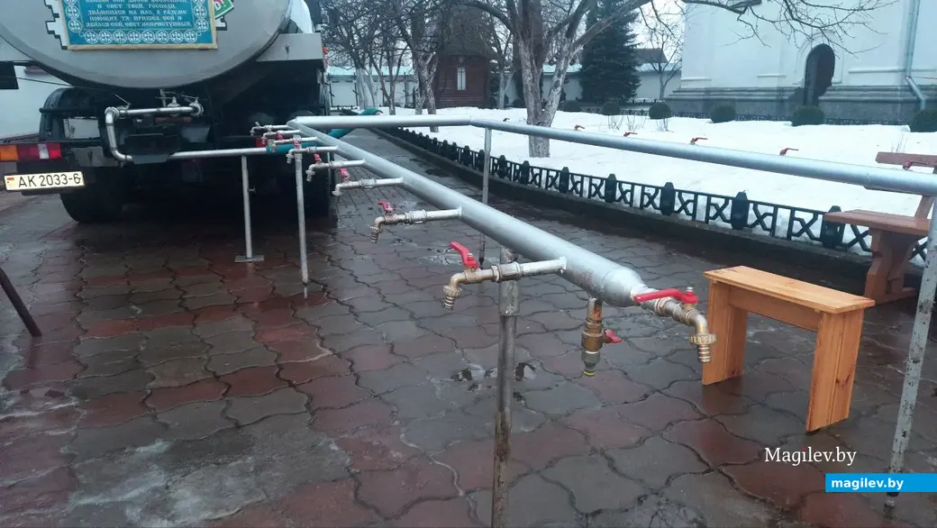 18.01.2023 г. Могилев, Свято-Никольский монастырь. Крещенскую воду можно набирать уже сегодня