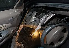 В Могилеве на Орловского во дворе дома горел автомобиль