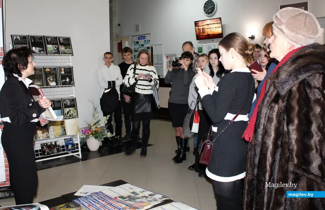 В Могилеве проходят мероприятия, на которых говорят о событиях Второй мировой войны и Холокосте. 27 января 2023 года. Кинотеатр «Чырвоная зорка». Для учащихся