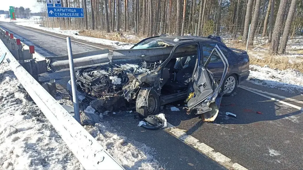 По предварительным данным, автомобилист не справился с управлением. Фото: ТГ-канал «Милиция Могилевщины».