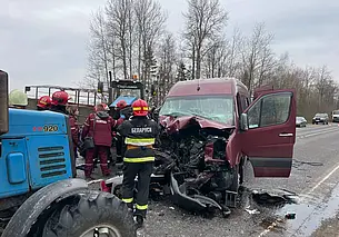 Одиннадцать человек пострадали в ДТП на трассе Бобруйск-Глуск. Видео