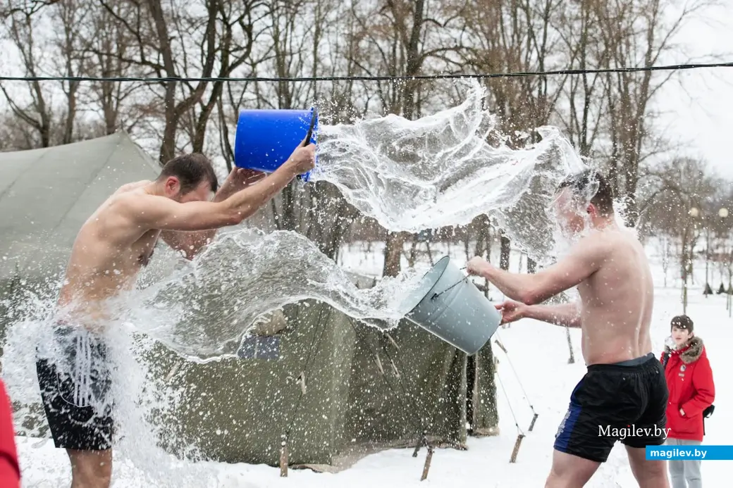 Могилев, 26 февраля 2023 года. Фестиваль закаливания «ЗакалФест» в парке Подниколье.