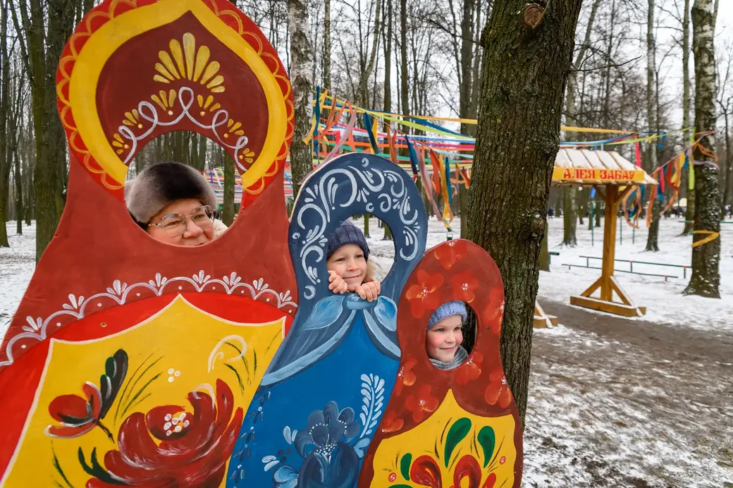 26.02.2023. Бобруйск. Городской парк культуры и отдыха. Народные масленичные гулянья «Шчодрая масленка на добрая зямлi».