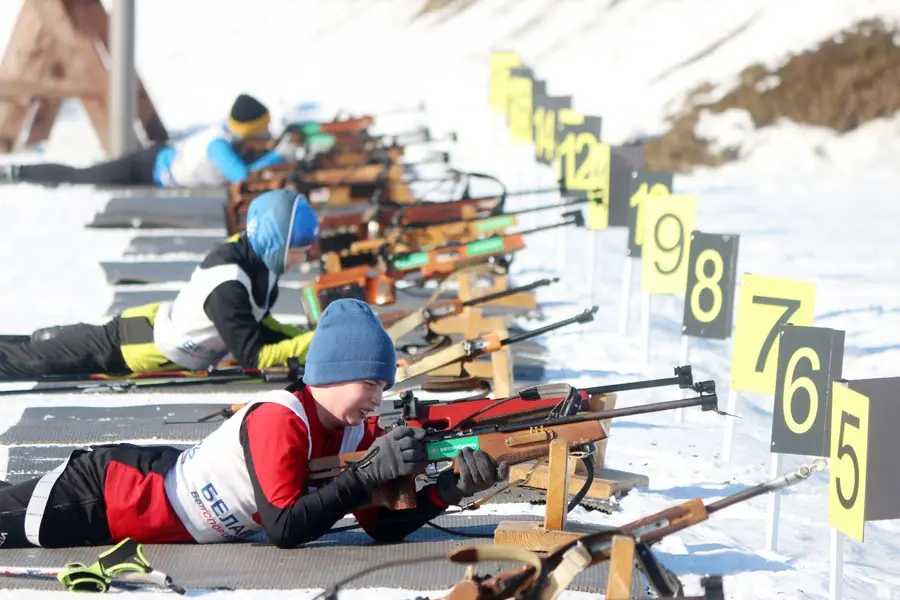Открытое первенство по биатлону, посвященное памяти бойцов спецотряда «Славный». Чайсы, Могилевская область, 28.02.2023 г. Фото: chausynews.by