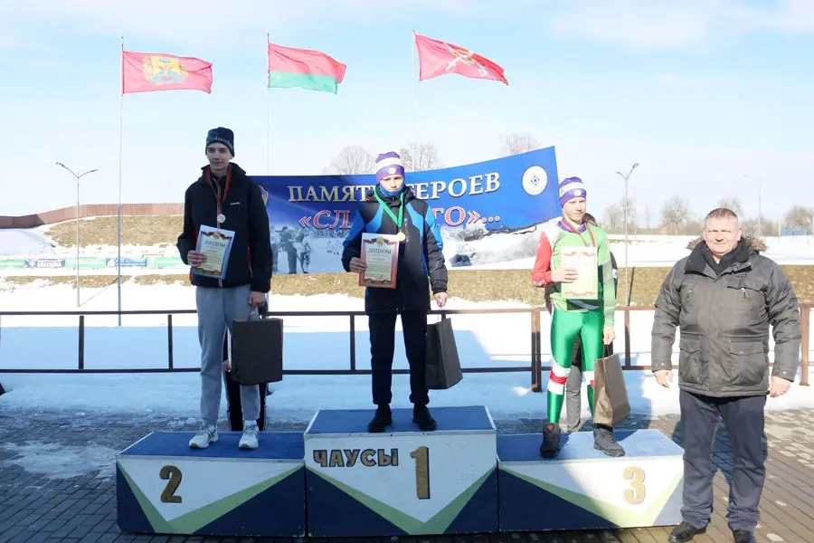 Открытое первенство по биатлону, посвященное памяти бойцов спецотряда «Славный». Чайсы, Могилевская область, 28.02.2023 г. Фото: chausynews.by
