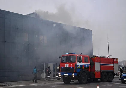 Пожар в ТРЦ «Е-сити» и эвакуация пострадавших: учения МЧС прошли в Могилеве