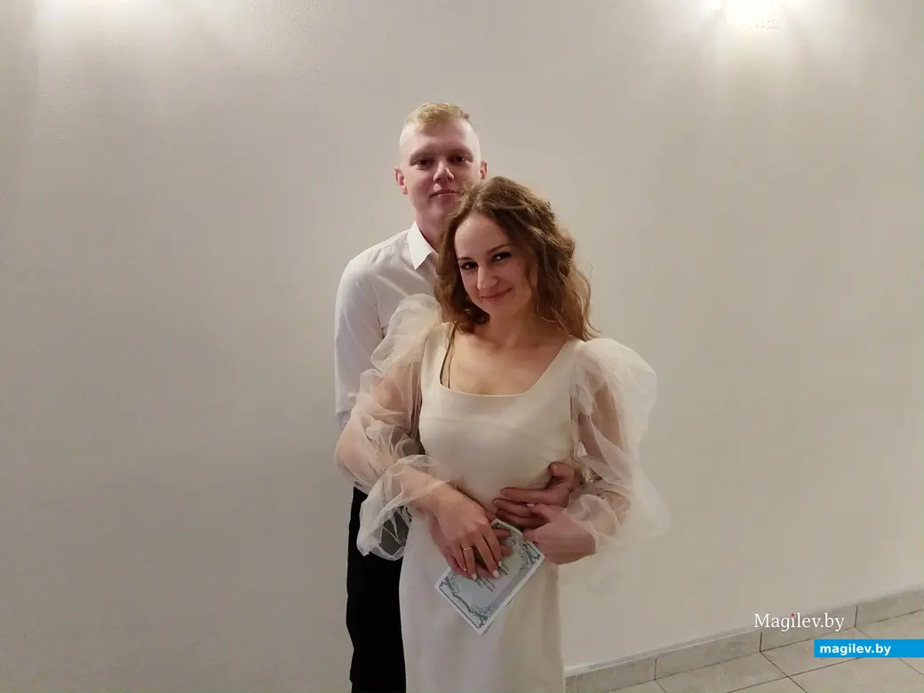 24.11.2023. Могилев. ЗАГС. Молодожены Максим и Антонина Войтовы.